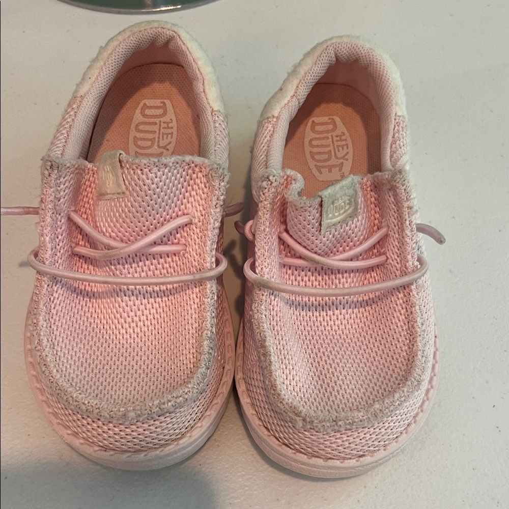 Hey Dude Kids Light Pink Moccasins
